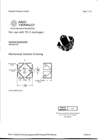 AAVID THERMALLOY - 8533 Manual - cover page