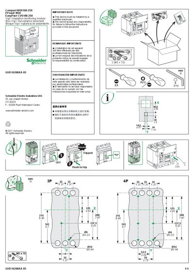 Schneider Electric GHD16268AA-05 Insulation Monitoring Module Installation Manual - cover page