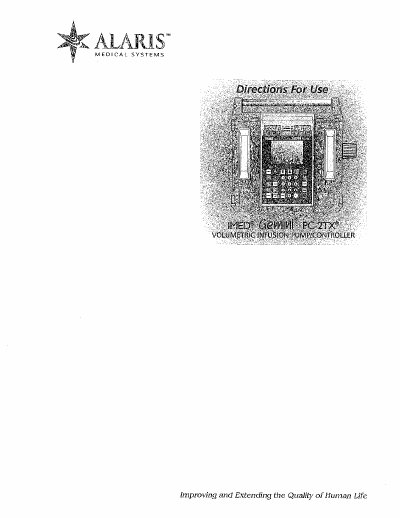 Alaris-Gemini-PC2-TX manual - cover page