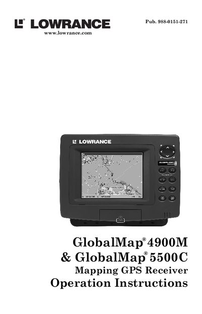 Lowrance GlobalMap 4900M/5500C Mapping GPS Receiver Operation Instructions - cover page