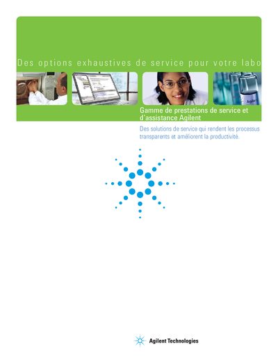 Agilent Services Portfolio Brochure - cover page