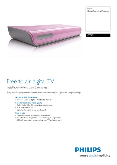 Philips DTR222 User Manual - cover page