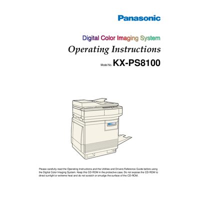 Panasonic KX-PS81100 OPERATING INSTRUCTIONS - cover page