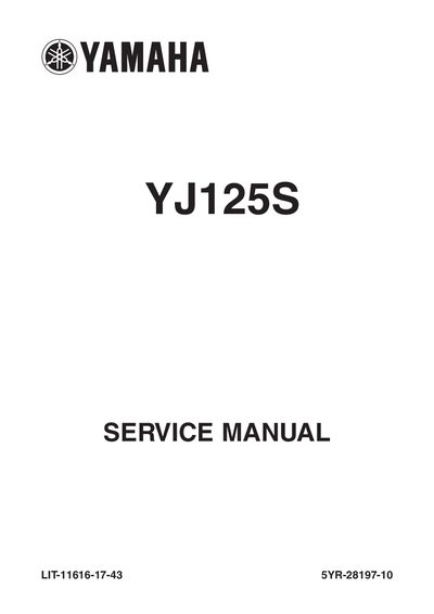 Yamaha YJ125S Service Manual - cover page