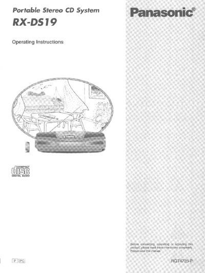 Panasonic RX-DS19 Portable Stereo CD System Operating Instructions - cover page