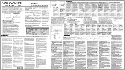 ASUS VH192/VH196/VH197/VH198 LCD Monitor Quick Start Guide - cover page