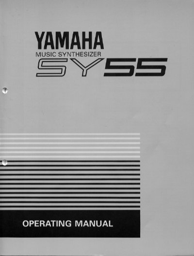 Yamaha SY55 Music Synthesizer Operating Manual - cover page