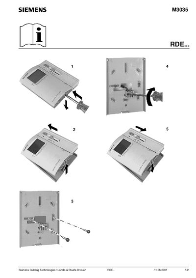 Siemens M3035 RDE Datasheet - cover page