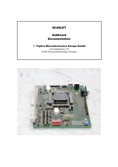 Fujitsu SCARLET Subboard Documentation Manual - cover page