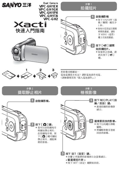 VPC-GH1 Series Dual Camera Quick Start Guide - cover page