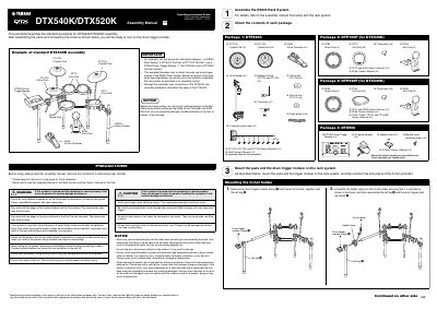 Yamaha DTX540K/DTX520K Electronic Drum Kit Assembly Guide