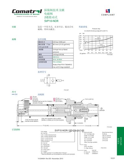 Comatrol SVP10-NOR Manual - cover page