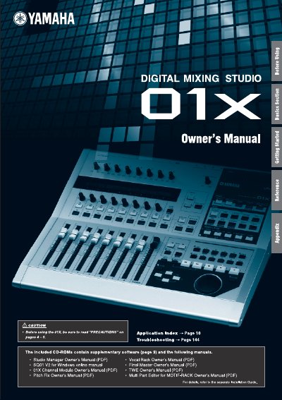 Yamaha 01X Owner's Manual - cover page