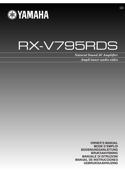 YAMAHA RX-V795RDS Manual - cover page