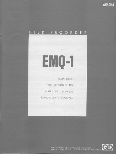 YAMAHA EM1-1 Manual - cover page