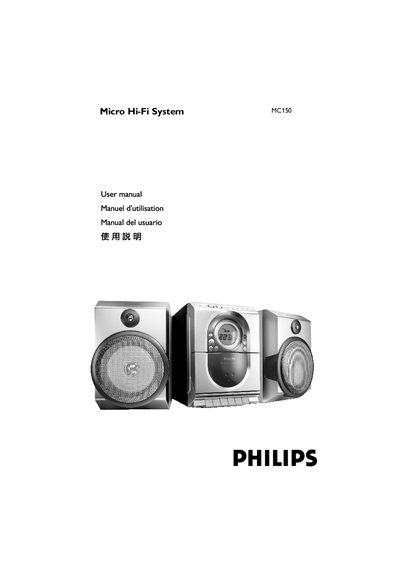 Philips MC150 Micro Hi-Fi System User Manual