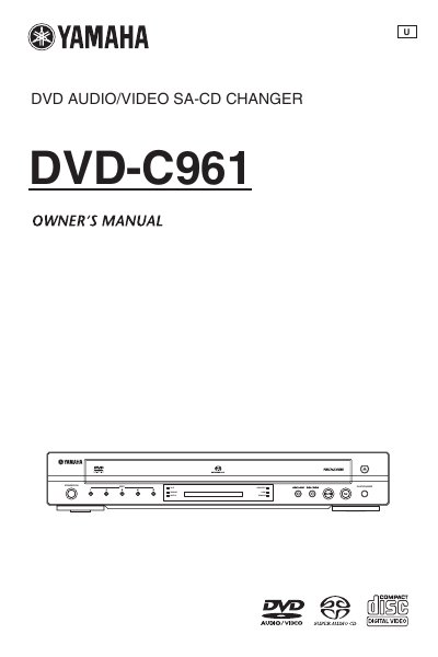 Yamaha DVD-C961 Owner's Manual - cover page