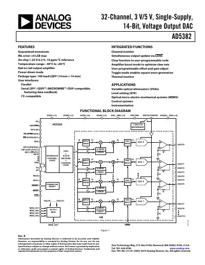 Analog Devices AD5382 Datasheet - cover page
