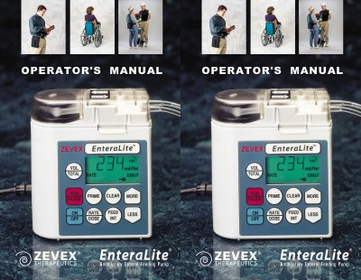 EnteraLite Z-11583-1 Enteral Feeding Pump User Manual - cover page