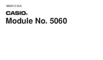 Casio 5060 Watch User Manual - cover page