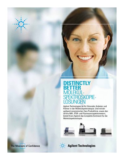 Agilent Cary Series Molecular Spectroscopy Portfolio Brochure - cover page