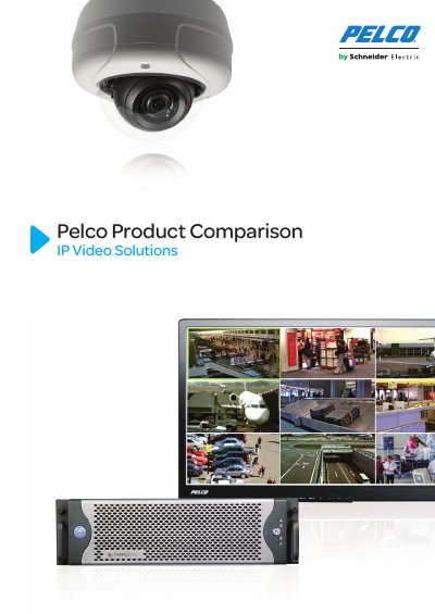 Pelco IP Camera Product Comparison Guide - cover page