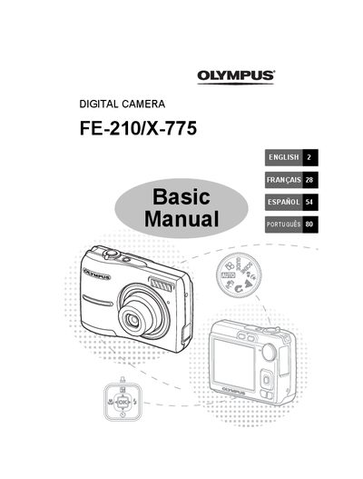 Olympus FE-210/X-775 Digital Camera Basic Manual - cover page