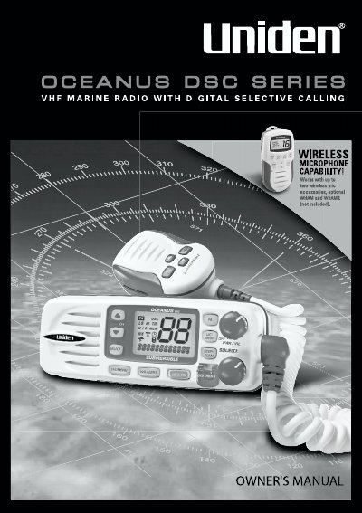 Uniden OCEANUS DSC Series Owner's Manual - cover page