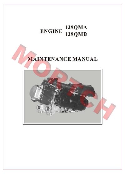 139QMA Engine Maintenance Manual - cover page