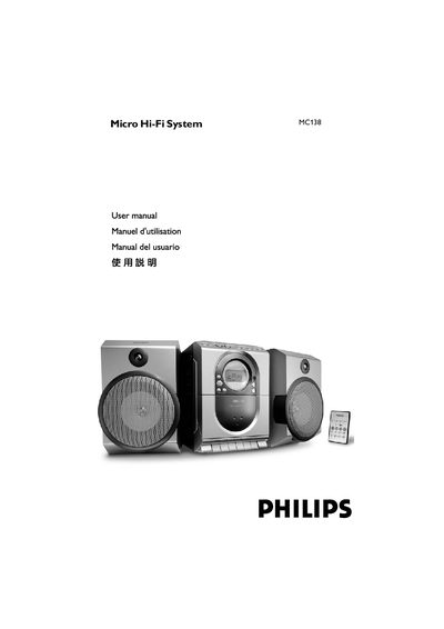 Philips MC138 Micro Hi-Fi System User Manual - cover page