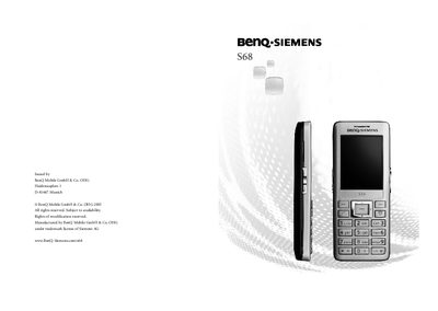 BenQ S68 User Manual