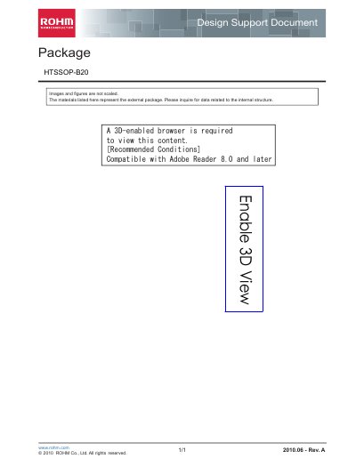 ROHM HTSSOP-B20 Package Design Support Document - cover page