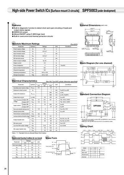 SPF5003 High-side Power Switch IC Datasheet - cover page