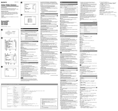 Sony SSC-DC80P / SSC-DC83P / SSC-DC88P User Manual - cover page