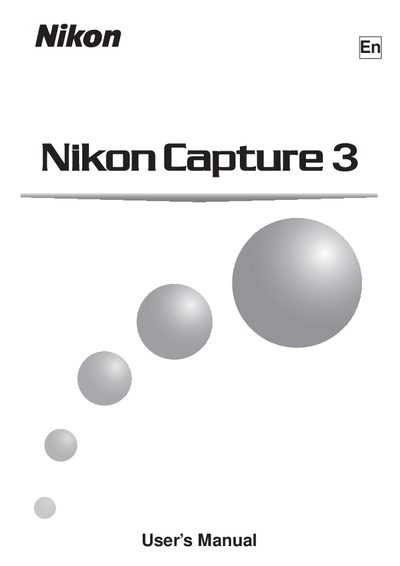 Nikon Capture 3 User Manual