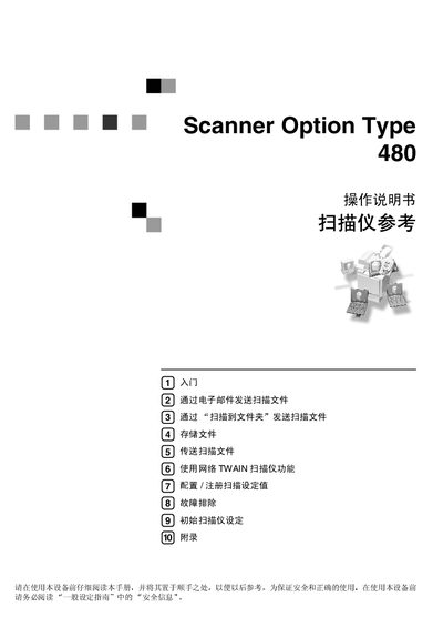 Option Type 480 Scanner Operating Manual - cover page