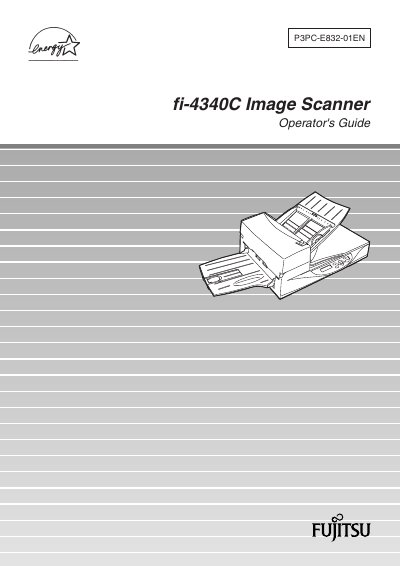 Fujitsu fi-4340C Image Scanner Operator's Guide