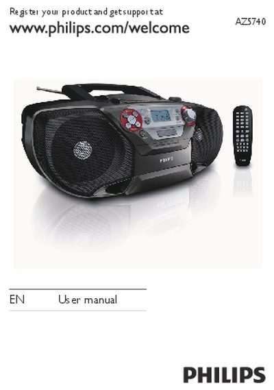 Philips AZ5740 DVD Player User Manual - cover page