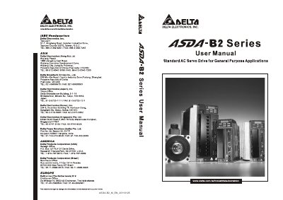 Delta ASDA-B2 Series AC Servo Drive User Manual - cover page