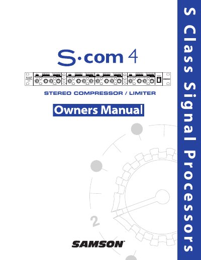 Samson Secom 4 Dynamics Processor User Manual - cover page