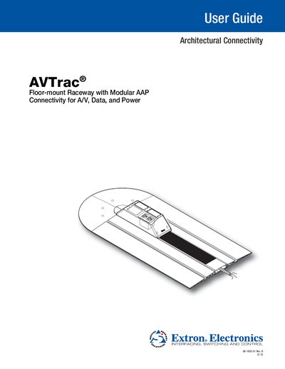 Extron AVTrac Floor‑Mount Raceway Installation Guide - cover page