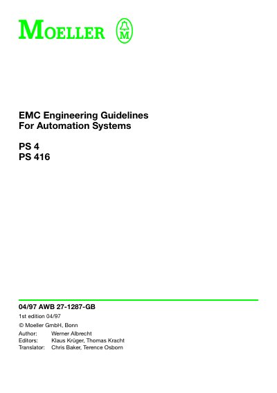 Moeller PS4 and PS416 PLC EMC Design Guidelines