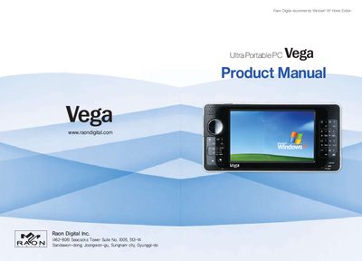 Raon Digital Vega Ultra Portable PC Product Manual - cover page