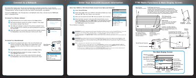 SiriusXM TTR1 Tabletop Internet Radio Quick Start Guide
