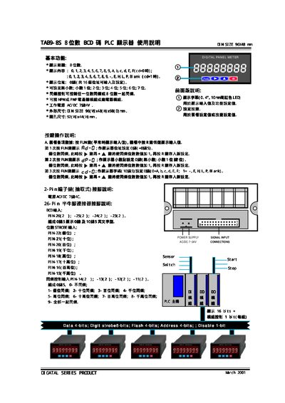 Gatal TAB9-8S PLC Display User Manual