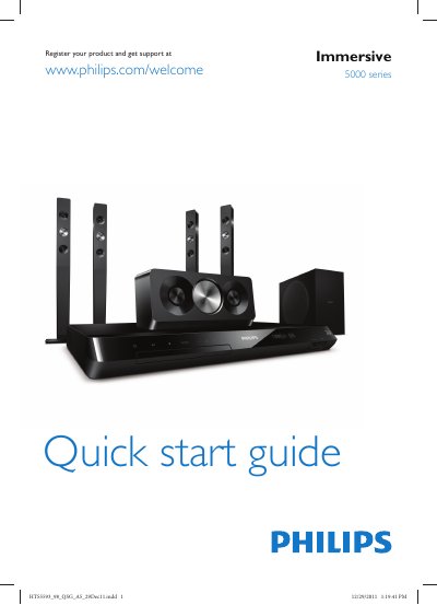 PHILIPS Immersive 5000 series Quick start guide - cover page