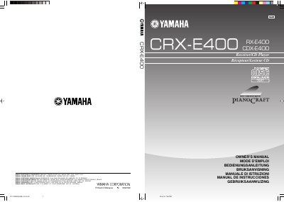Yamaha CRX-E400 Receiver/CD Player Owner's Manual - cover page