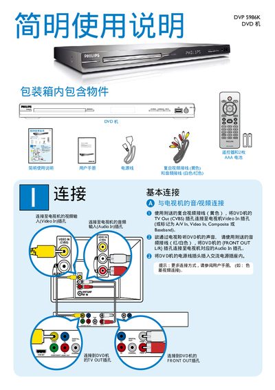 Philips DVP 5986K DVD Player User Manual - cover page