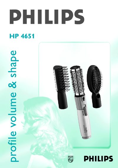 Philips HP 4651 Profile Volume & Shape User Manual - cover page