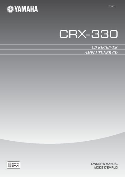 Yamaha CRX-330 CD Receiver Owner's Manual - cover page
